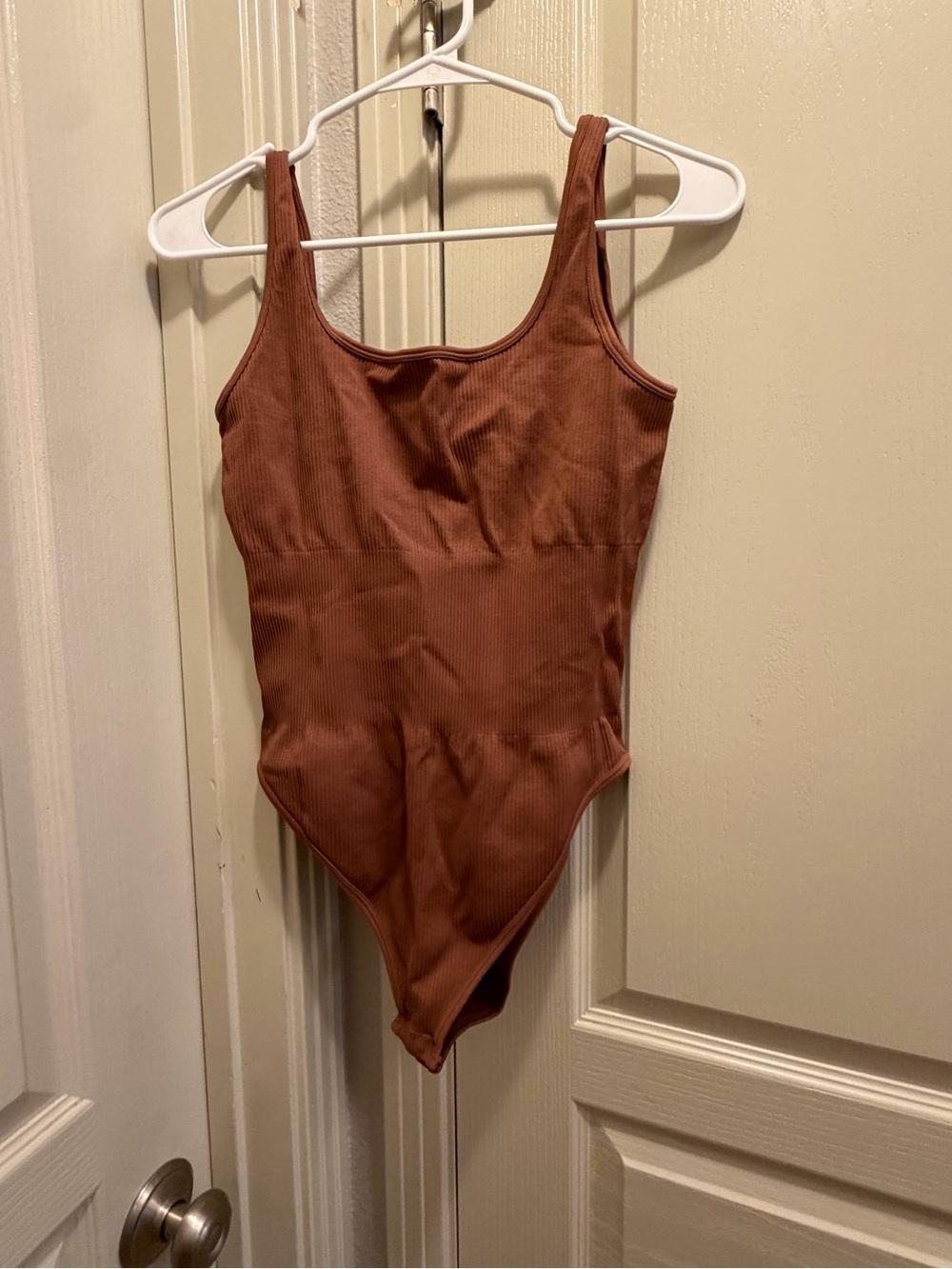 aerie Ribbed One-Piece Bodysuit - Brown